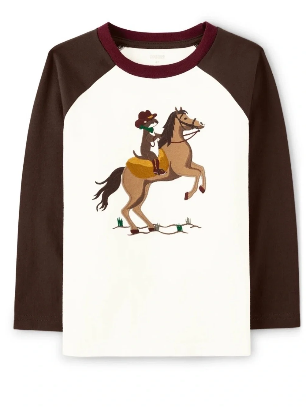 Gymboree Boys Western Cowboy 3-piece Outfit: Top, Joggers, Socks Size 7